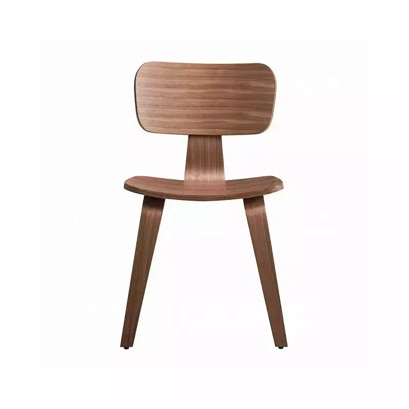 Set of 2 Wooden Side Chairs in Walnut