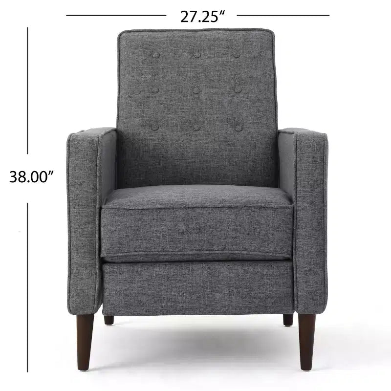 Mid Century Modern Tufted Pushback Recliners (Set of 2)