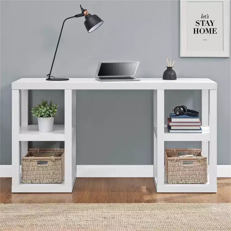 Escritorio para computadora con doble pedestal