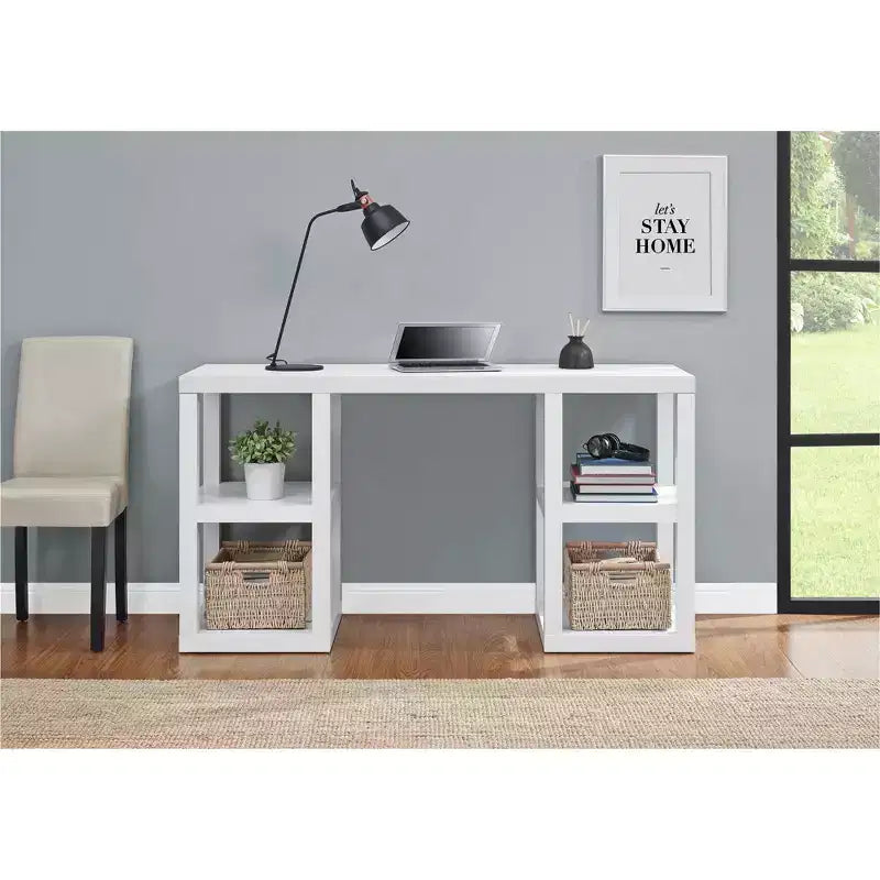 Escritorio para computadora con doble pedestal