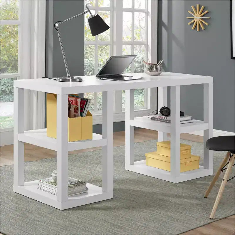Escritorio para computadora con doble pedestal