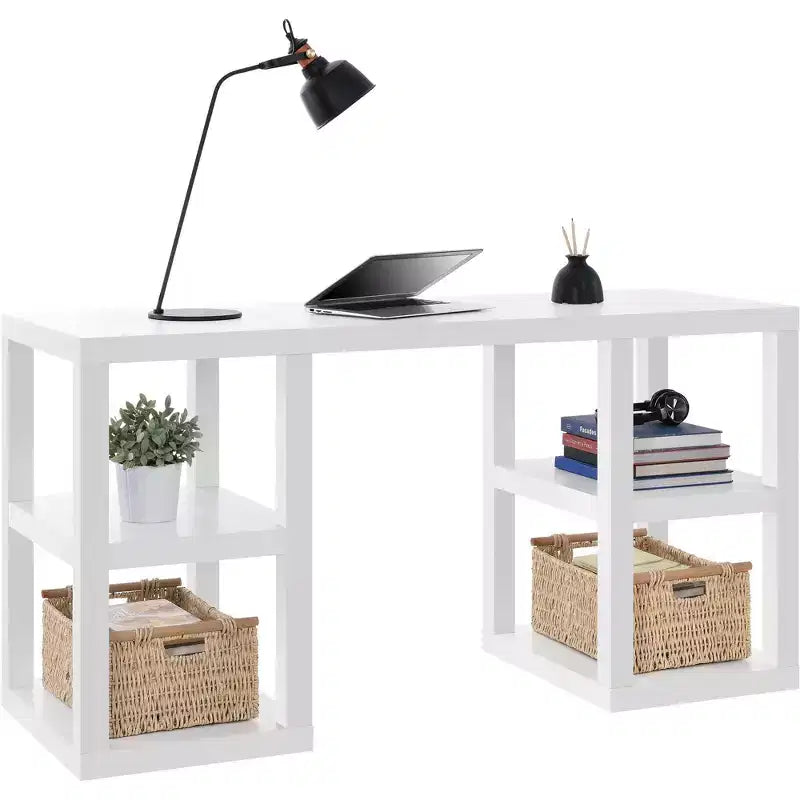 Escritorio para computadora con doble pedestal