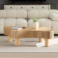 42.52 Zoll moderner handgefertigter Couchtisch in Trommelform aus Holz