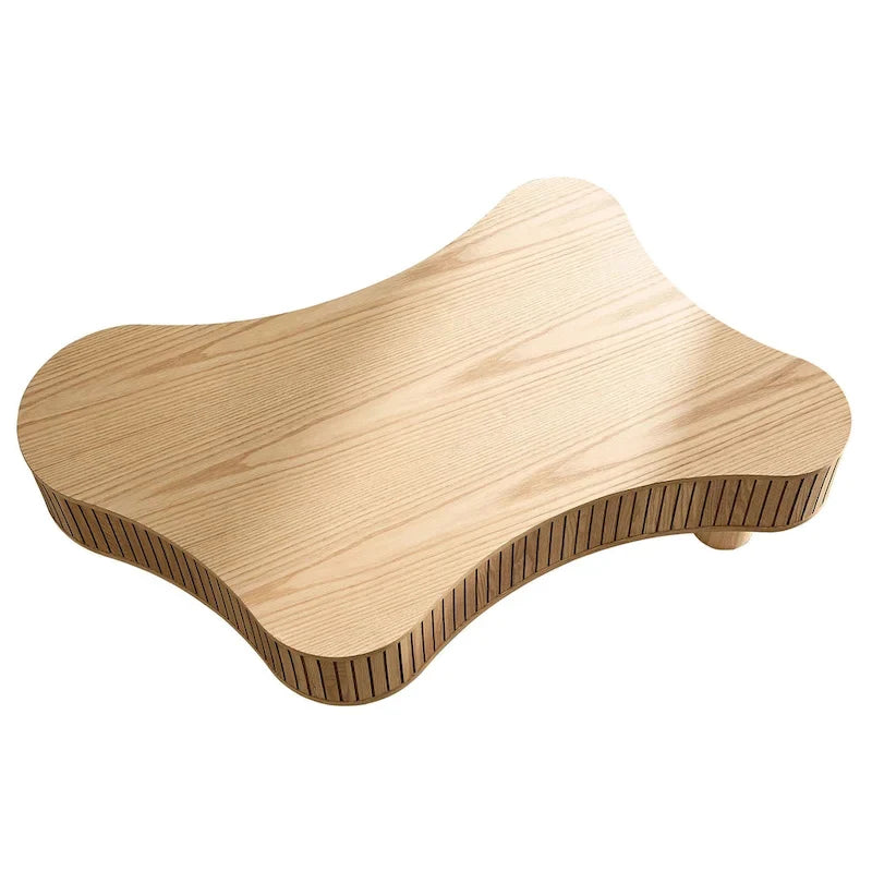 42.52 Zoll moderner handgefertigter Couchtisch in Trommelform aus Holz