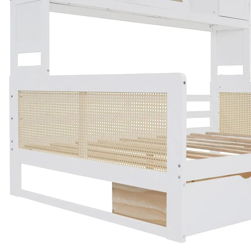 Modernes Tagesbett in voller Größe aus Holz mit Stauraum, Plattformbettgestell mit All-in-One-Schrank, 2 Schubladen und Ablagefach