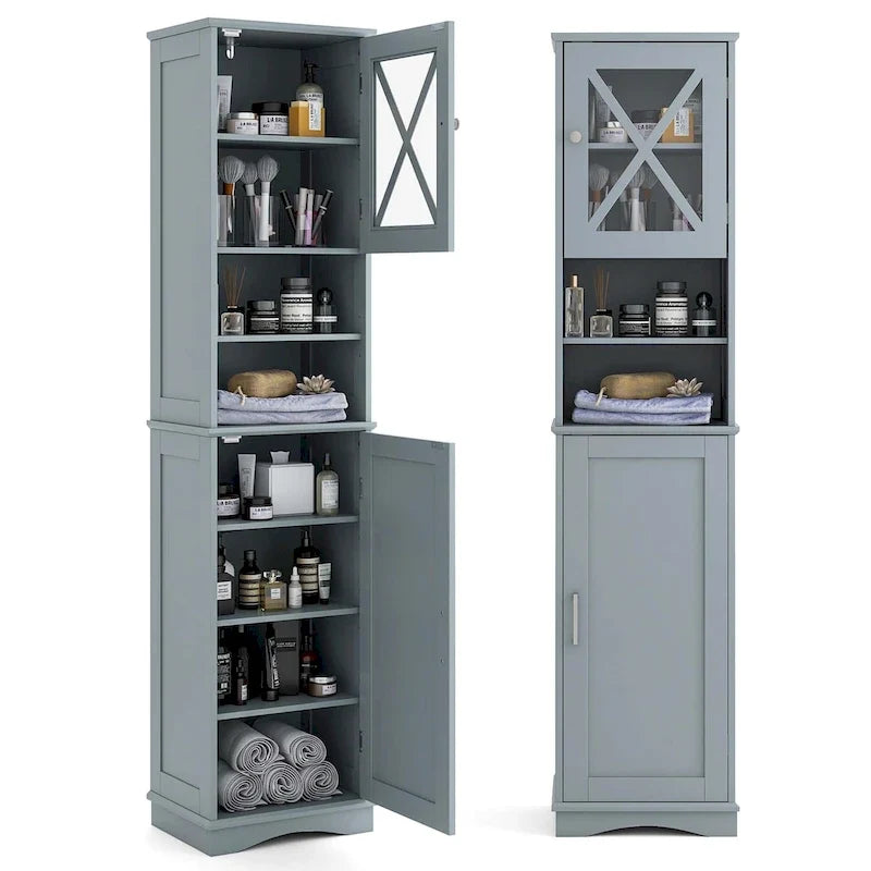 Armoire de salle de bain autoportante de 67 de haut avec 5 - Voir les détails
