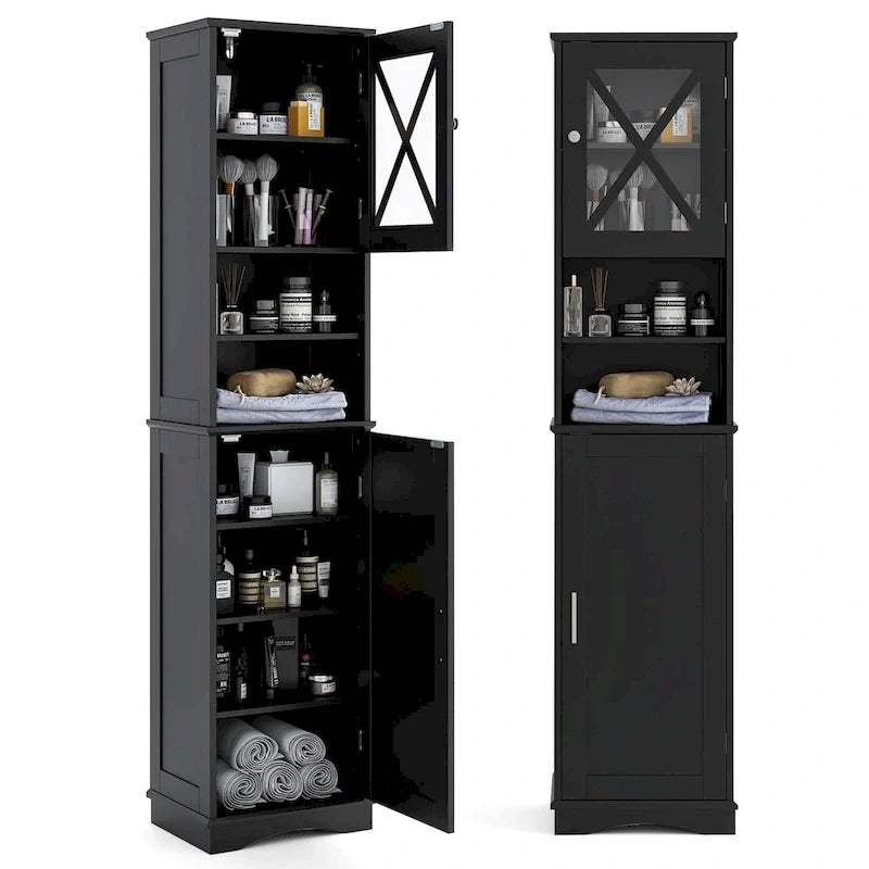 Armoire de salle de bain autoportante de 67 de haut avec 5 - Voir les détails