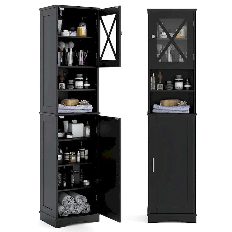 Costway 67 Tall Bathroom Cabinet Freestanding Storage Cabinet with 5 - See Details