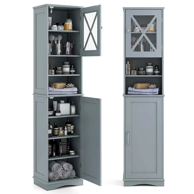 Armoire de salle de bain autoportante de 67 de haut avec 5 - Voir les détails