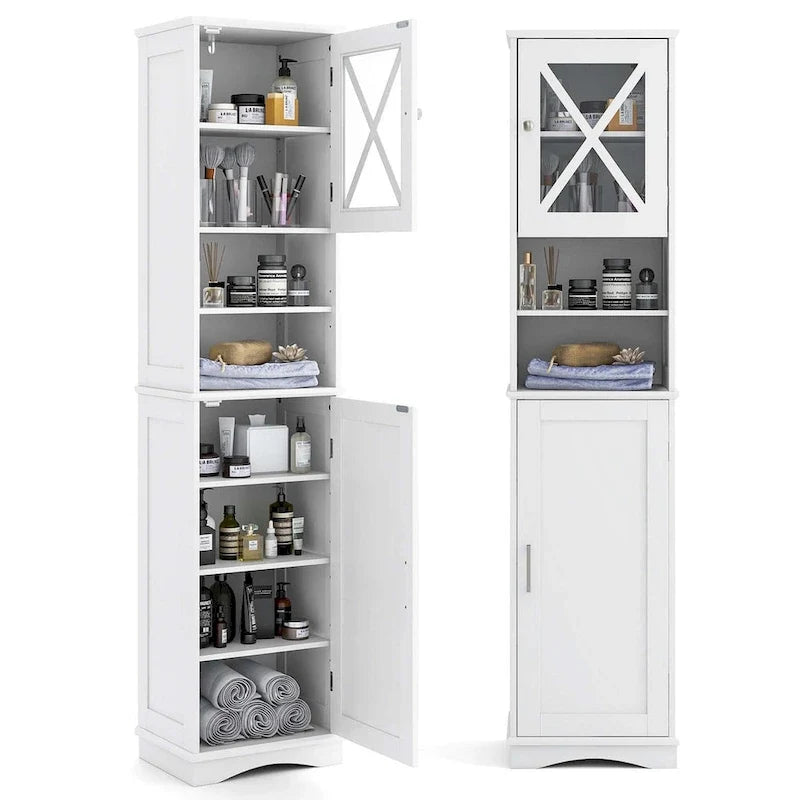 Armoire de salle de bain autoportante de 67 de haut avec 5 - Voir les détails