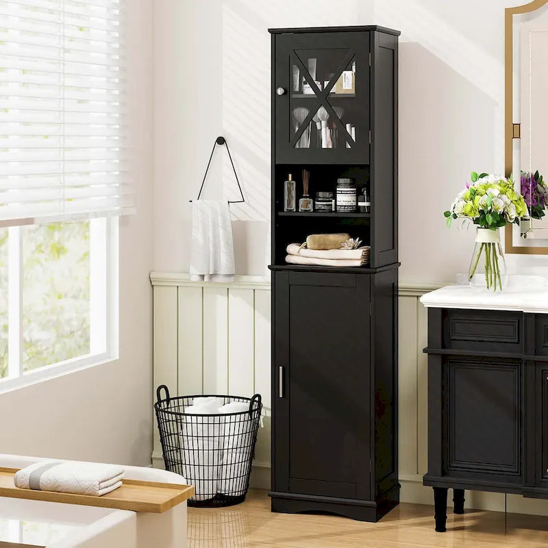 Armoire de salle de bain autoportante de 67 de haut avec 5 - Voir les détails