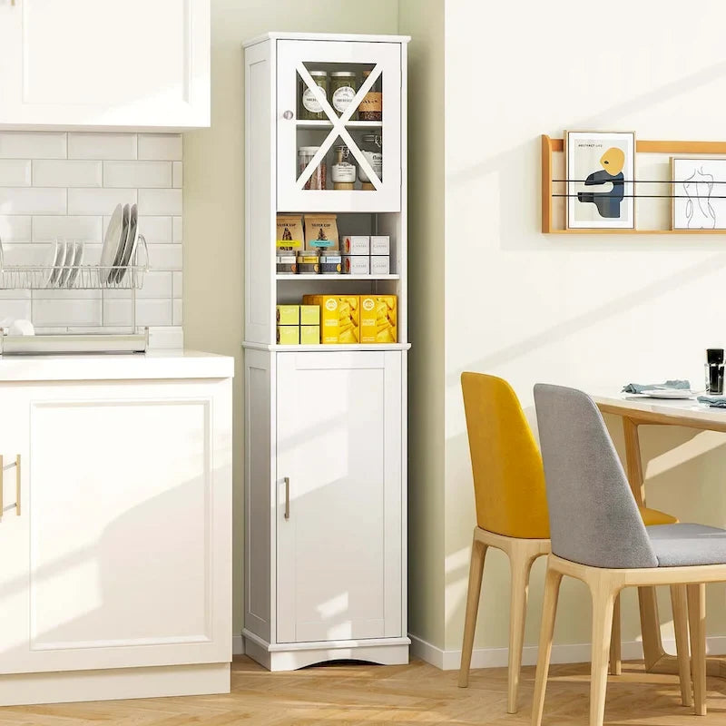 Armoire de salle de bain autoportante de 67 de haut avec 5 - Voir les détails