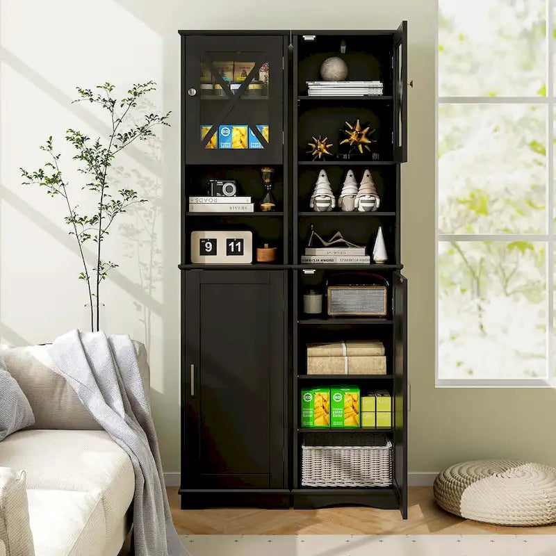 Armoire de salle de bain autoportante de 67 de haut avec 5 - Voir les détails