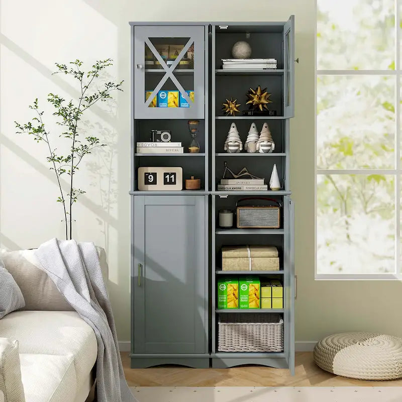 Armoire de salle de bain autoportante de 67 de haut avec 5 - Voir les détails