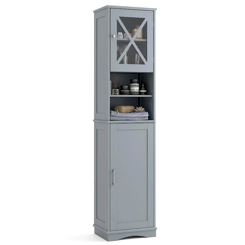 Armoire de salle de bain autoportante de 67 de haut avec 5 - Voir les détails