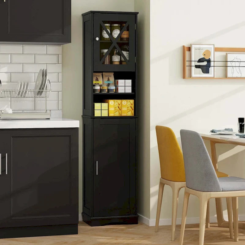 Armoire de salle de bain autoportante de 67 de haut avec 5 - Voir les détails