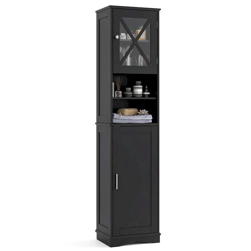 Armoire de salle de bain autoportante de 67 de haut avec 5 - Voir les détails