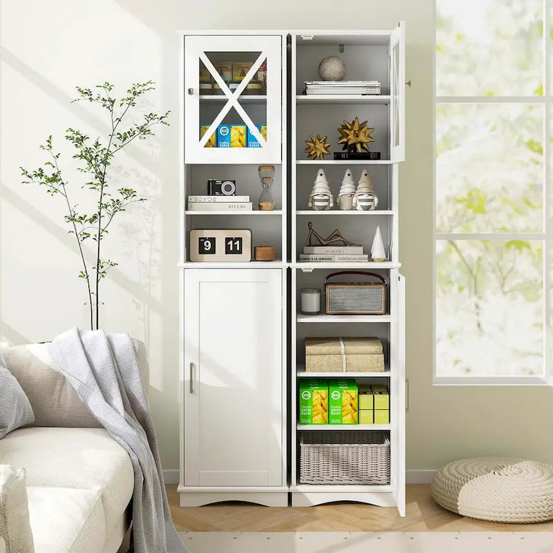 Armoire de salle de bain autoportante de 67 de haut avec 5 - Voir les détails