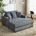 Übergroßes modernes Chaiselongue-Sofa mit Kissen, Ladestation und Getränkehaltern