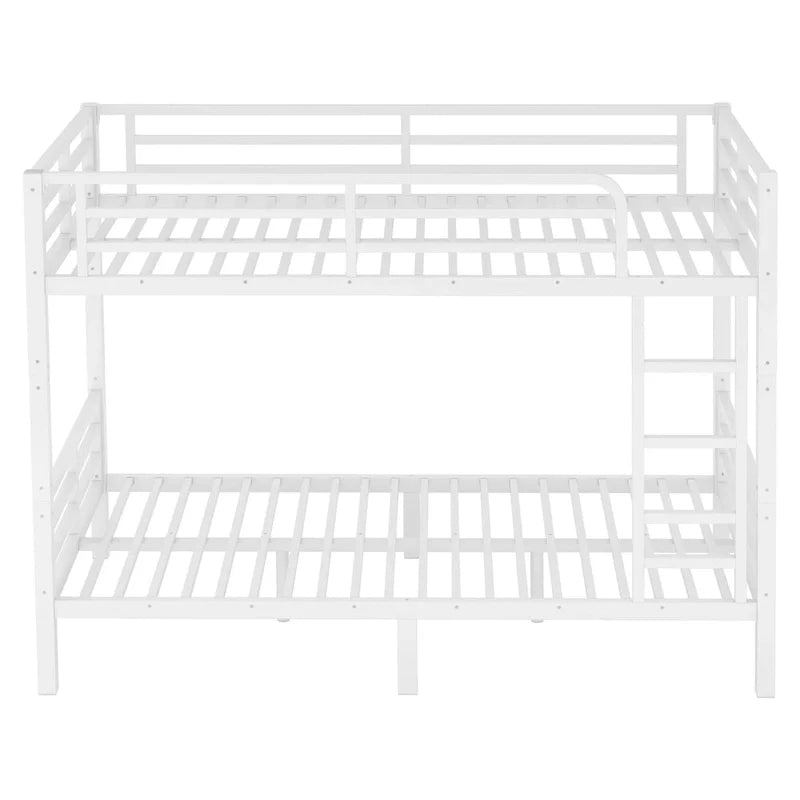 Metal Twin XL over Twin XL Bunk Bed for Teens and Adults,Space-Saving/Noise Reduced/No Box Spring Needed,White