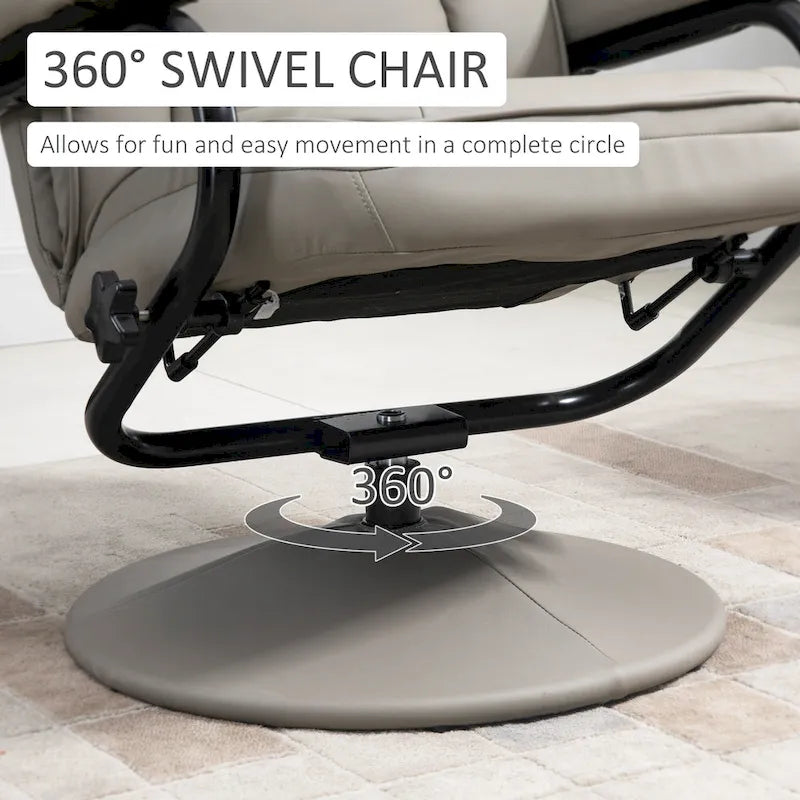 30 Relaxsessel mit hoher Rückenlehne und Drehfunktion, inklusive Hocker