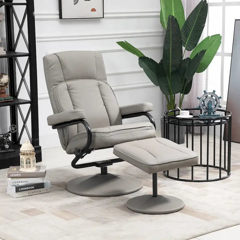 30 Relaxsessel mit hoher Rückenlehne und Drehfunktion, inklusive Hocker