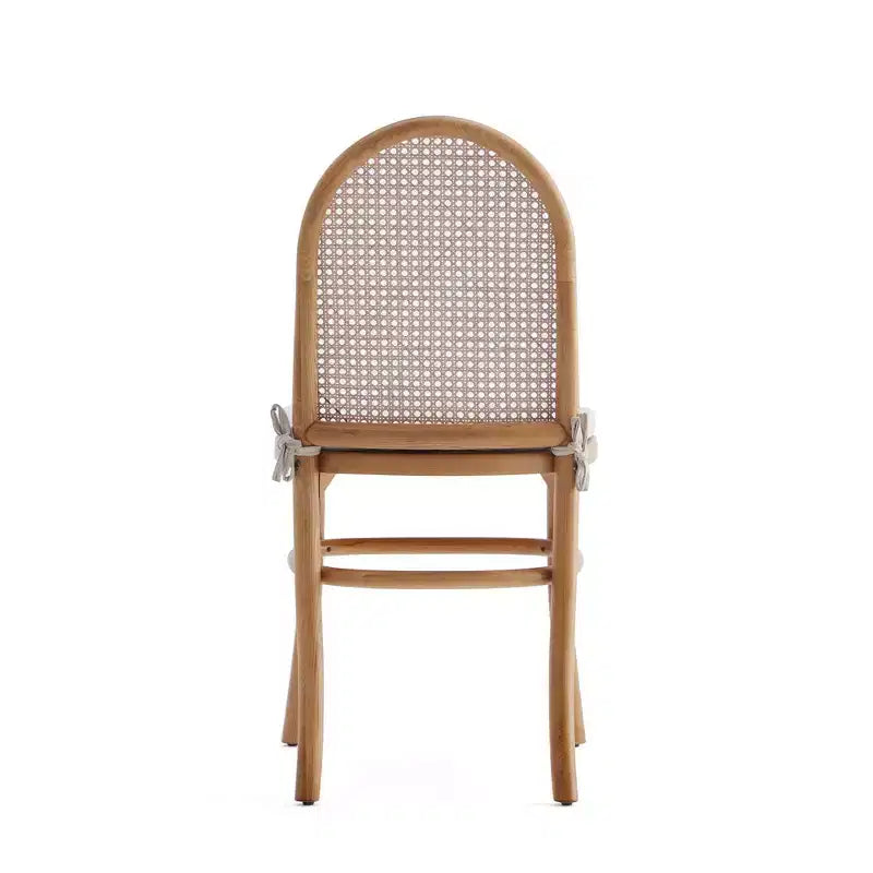 Set aus 2 Esszimmerstühlen mit grauen Sitzkissen