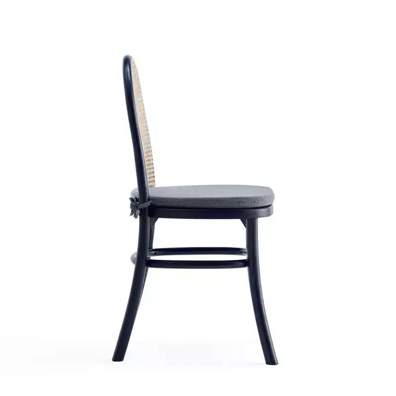 Set aus 2 Esszimmerstühlen mit grauen Sitzkissen
