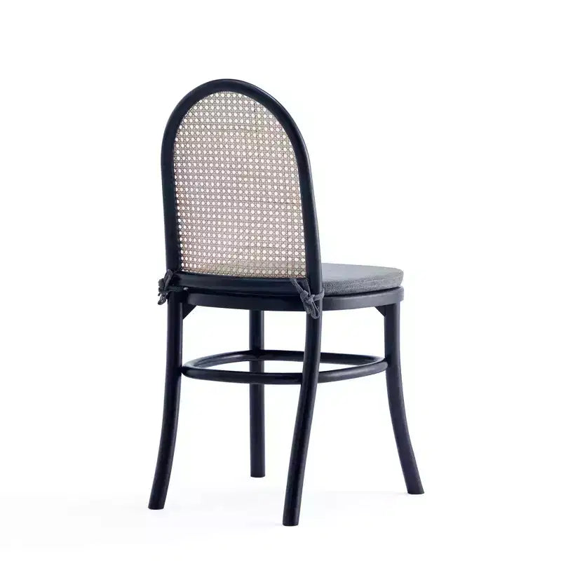 Set aus 2 Esszimmerstühlen mit grauen Sitzkissen