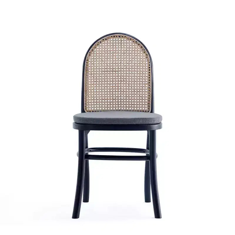 Set aus 2 Esszimmerstühlen mit grauen Sitzkissen
