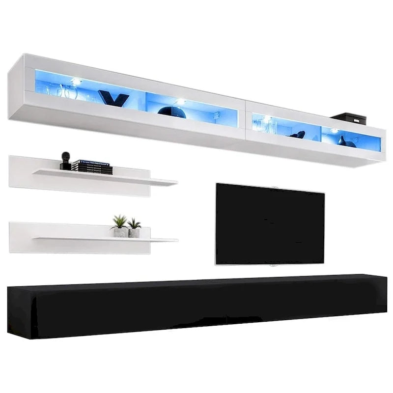 Schwebendes, modernes TV-Möbel zur Wandmontage
