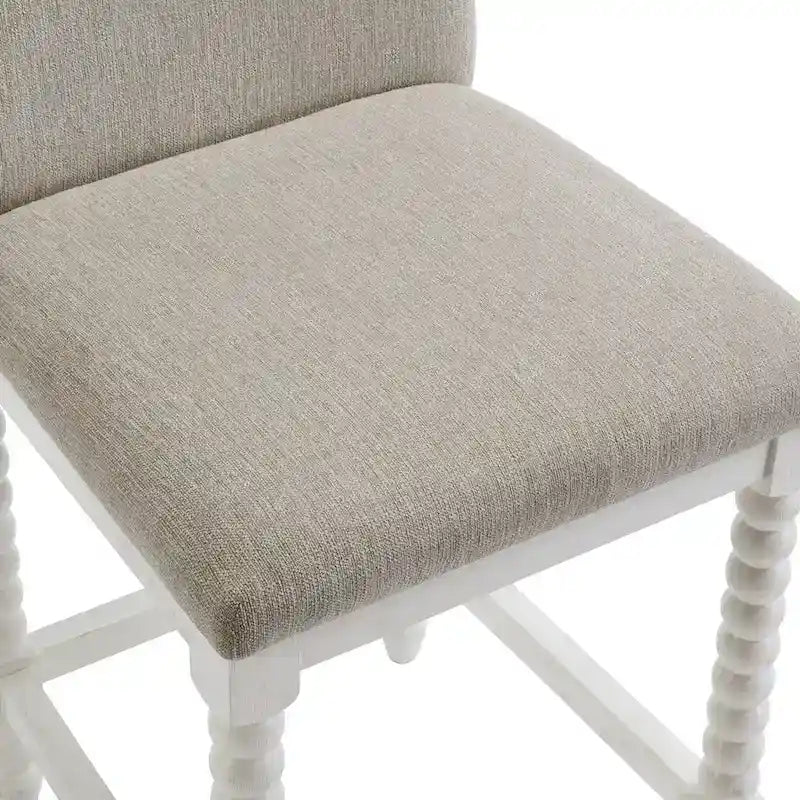 Taburete de mostrador de 26H con patas torneadas