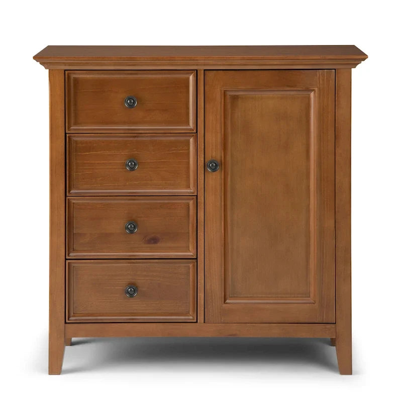 ÜBERGANGSSCHRANK AUS MASSIVHOLZ MIT MITTLERER STAURAUMKAPAZITÄT, 37 Zoll breit - 37w x 17d x 36 h