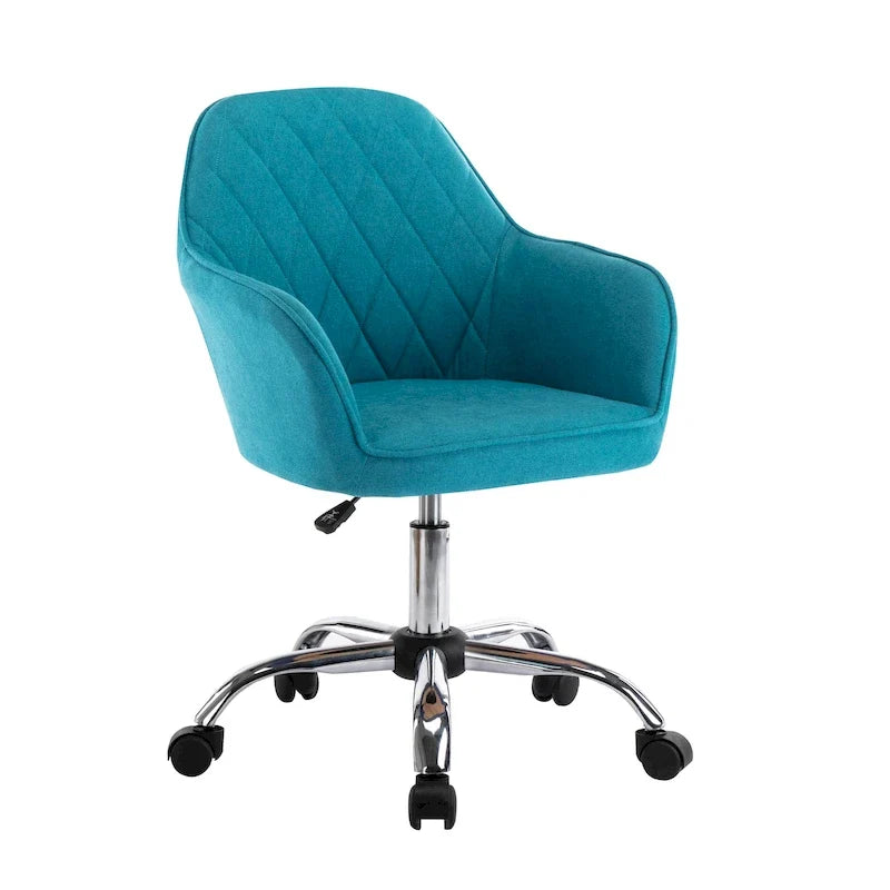 Chaise de bureau à domicile en tissu avec roulettes