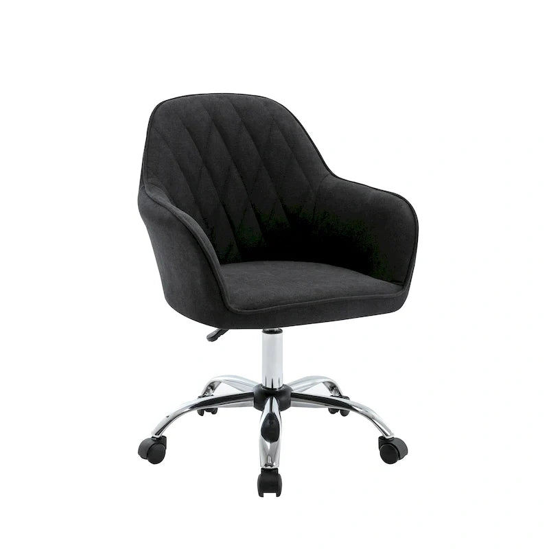 Chaise de bureau à domicile en tissu avec roulettes