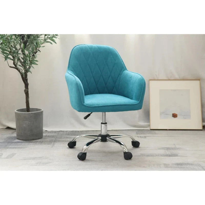 Chaise de bureau à domicile en tissu avec roulettes