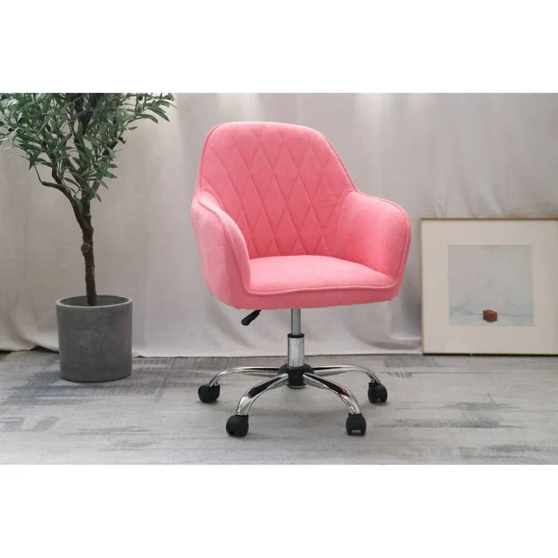Chaise de bureau à domicile en tissu avec roulettes