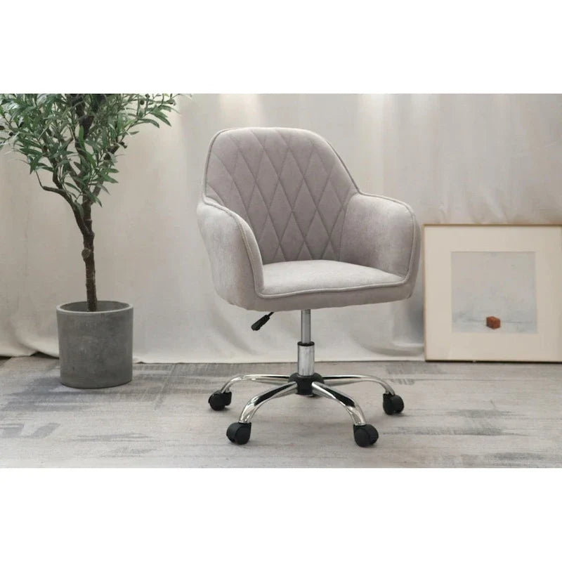 Chaise de bureau à domicile en tissu avec roulettes
