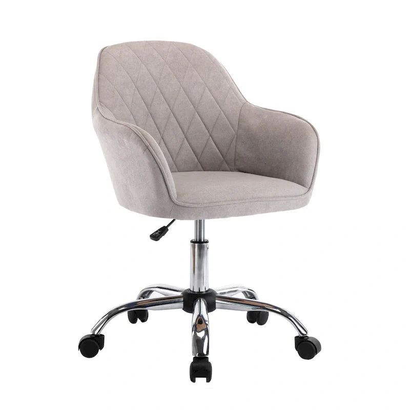 Chaise de bureau à domicile en tissu avec roulettes