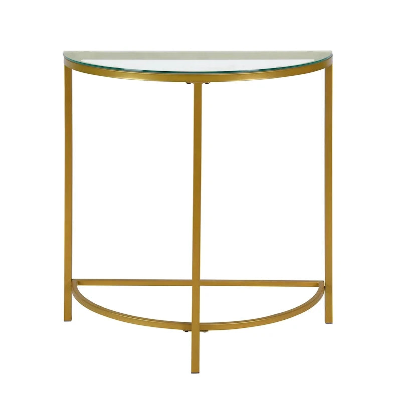 Demilune Console Table - Gold