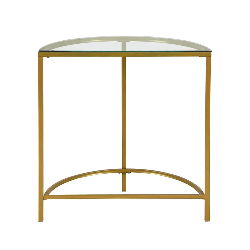 Demilune Console Table - Gold