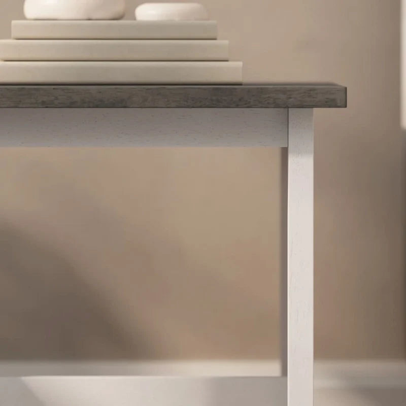 Table d’appoint classique de style rustique en bois massif