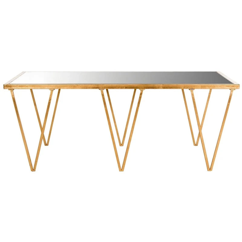 Antique Gold Leaf Coffee Table - 48 x 18.3 x 27 - 48Wx18Dx27H