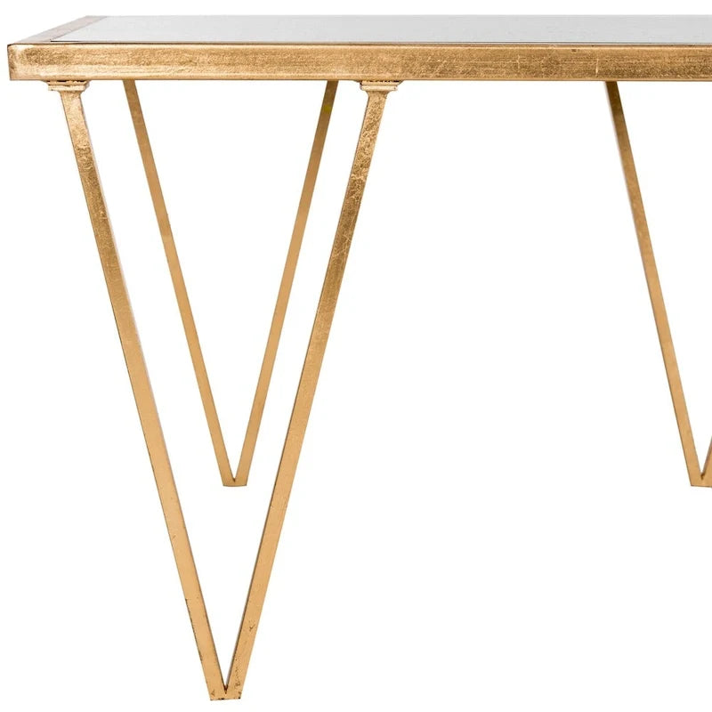 Antique Gold Leaf Coffee Table - 48 x 18.3 x 27 - 48Wx18Dx27H
