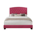 Chase Pink Fabric Upholstered Tufted Bed