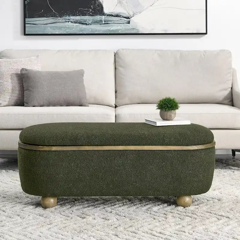 Banco otomano de almacenamiento tapizado para el pie de cama, con espacio de almacenamiento y asiento, ideal para guardar mantas grandes