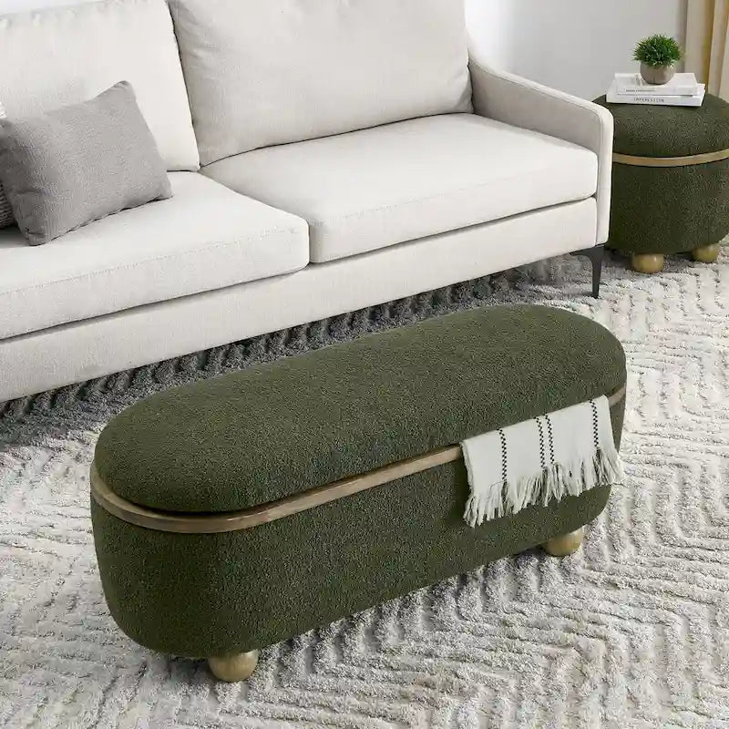 Banco otomano de almacenamiento tapizado para el pie de cama, con espacio de almacenamiento y asiento, ideal para guardar mantas grandes