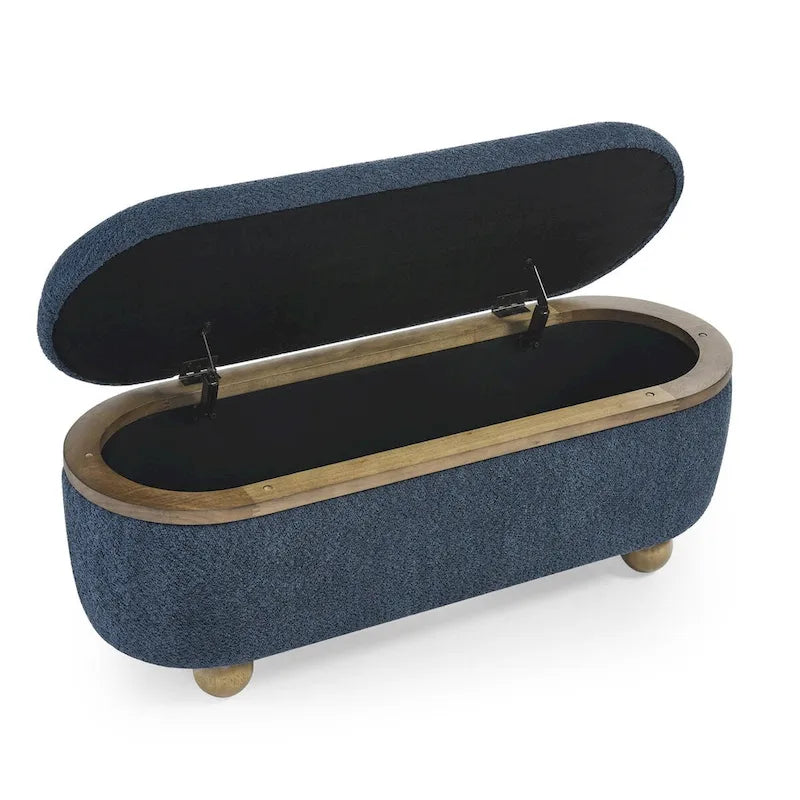 Banco otomano de almacenamiento tapizado para el pie de cama, con espacio de almacenamiento y asiento, ideal para guardar mantas grandes