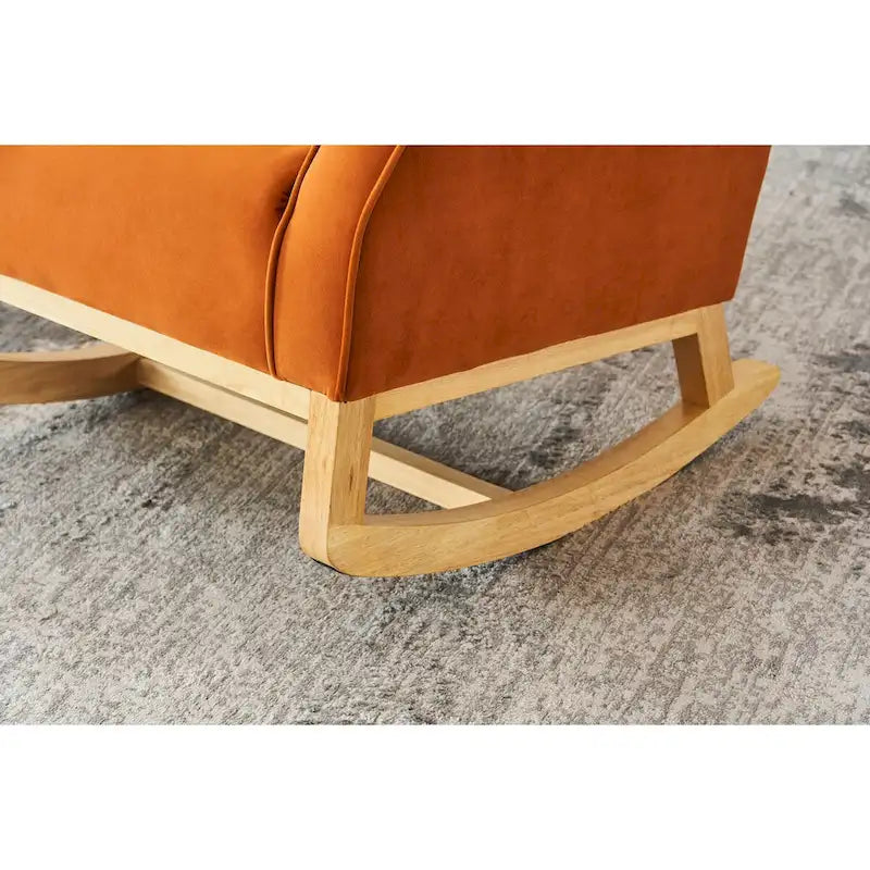Schaukelstuhl, gepolsterter Akzentstuhl für Kinderzimmer, Wohnzimmer, kleiner moderner Schaukelstuhl, gepolsterter Kinder-Armlehnstuhl