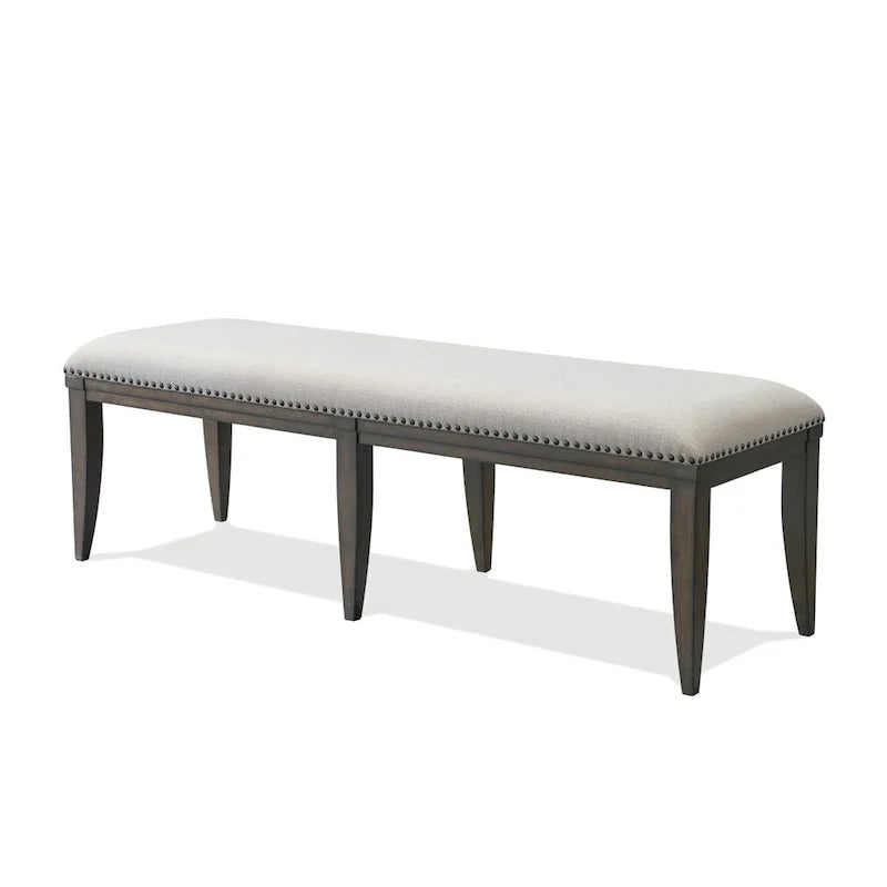 Gepolsterte Esszimmerbank, beige